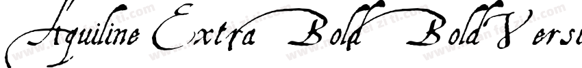 Aquiline ExtraBold BoldVersion 100字体转换